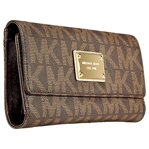 women brown michael kors wallet